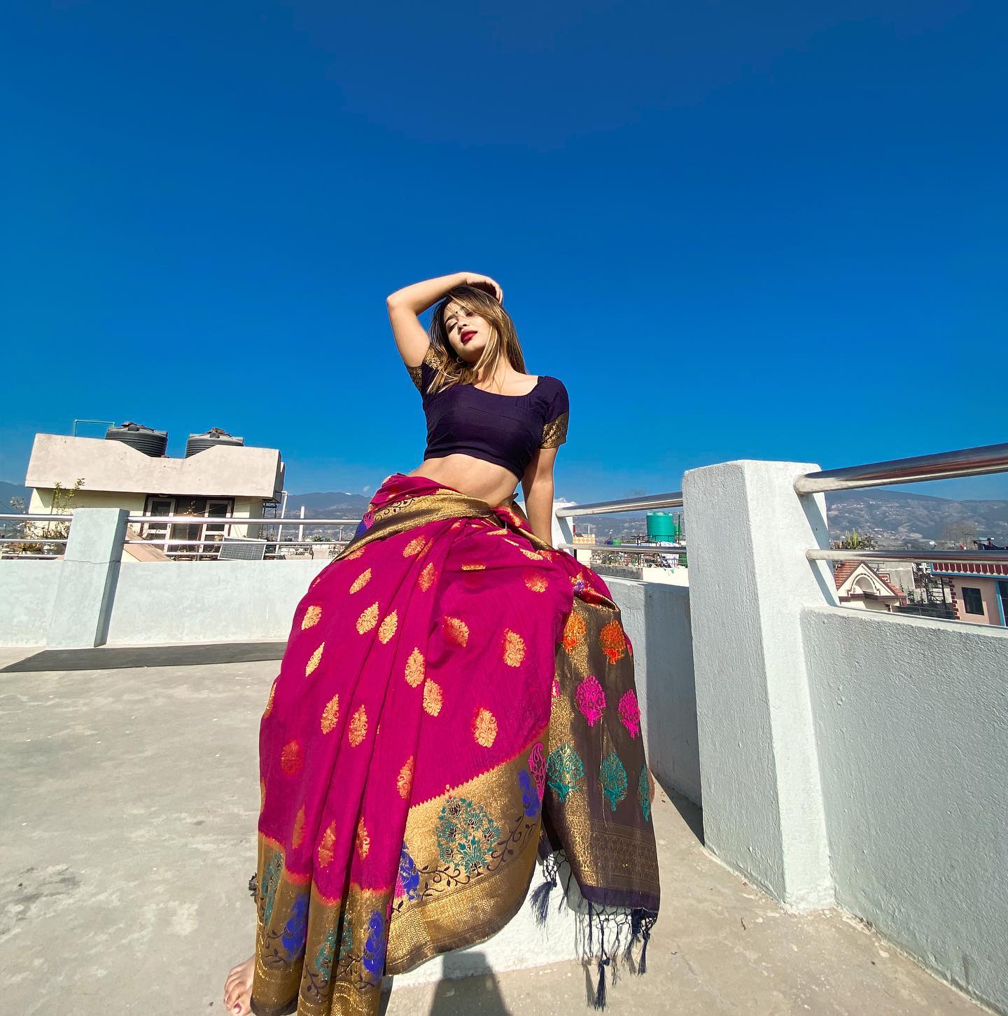 Sandhya in traditional outfit, beauty of cultural fashion