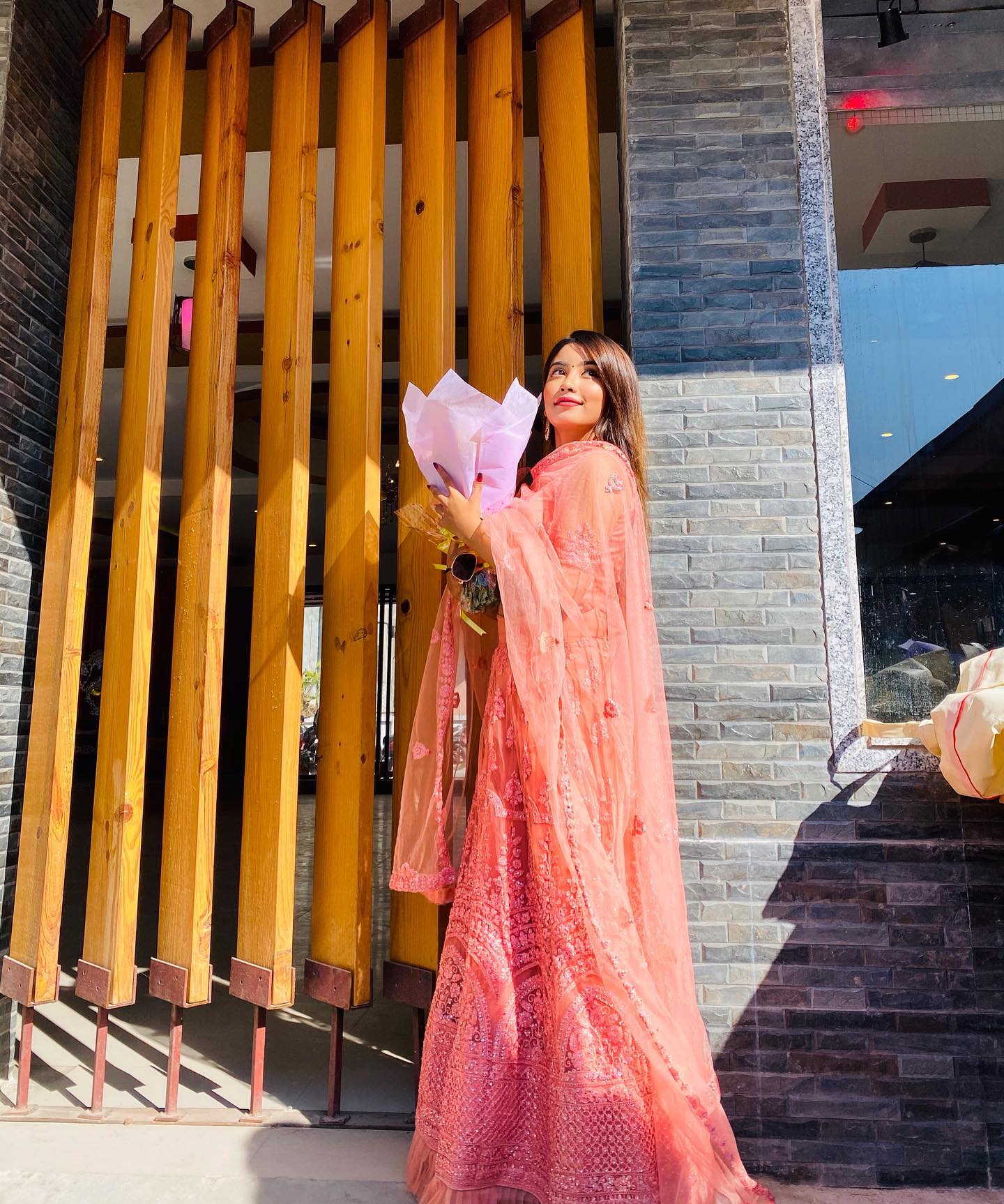 Sandhya in traditional attire